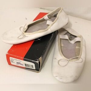 White ballet shoes - girls size 6, ladies size 7.5